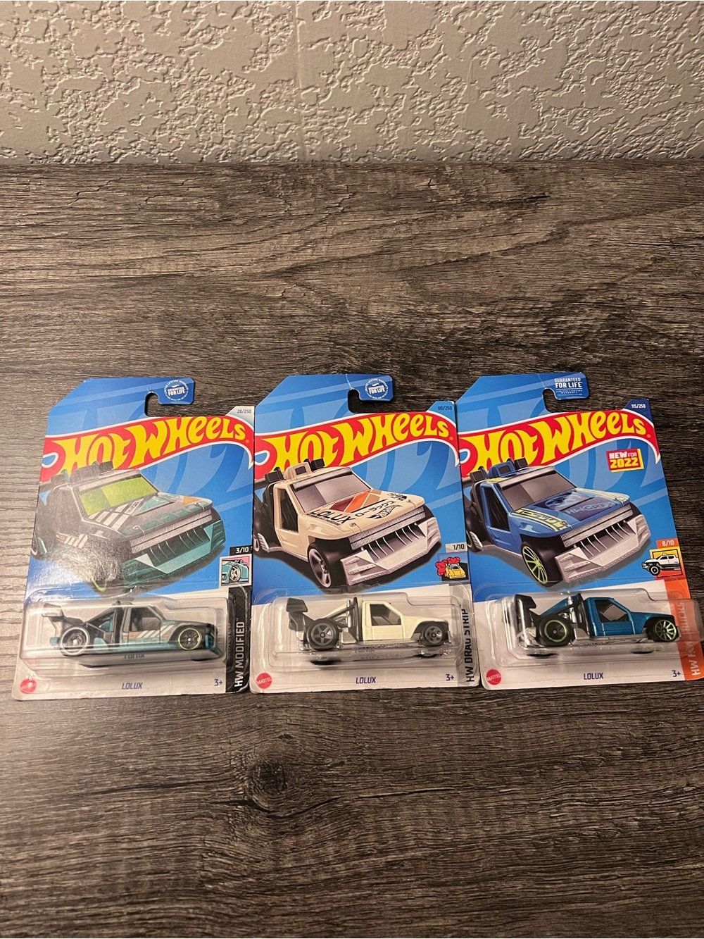 Hot Wheels LOLUX Bundle Lot of 3 Die-Cast Trucks White Blue Green
